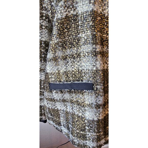 Lands' End Boucle Tweed‎ Wool Blend Plaid Blazer Jacket Women Size 16 Multicolor - Picture 2 of 8